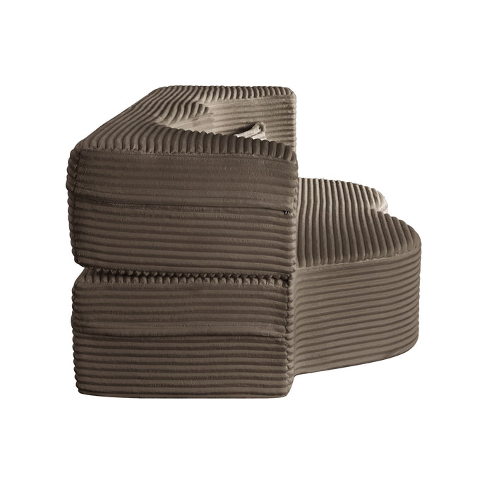 Floor Convertible Sleeper Sofa Bed With 2 Pillows