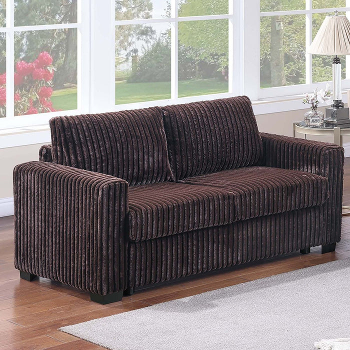 2 Piece Contemporary Style Sofa Set With Matching Pillows