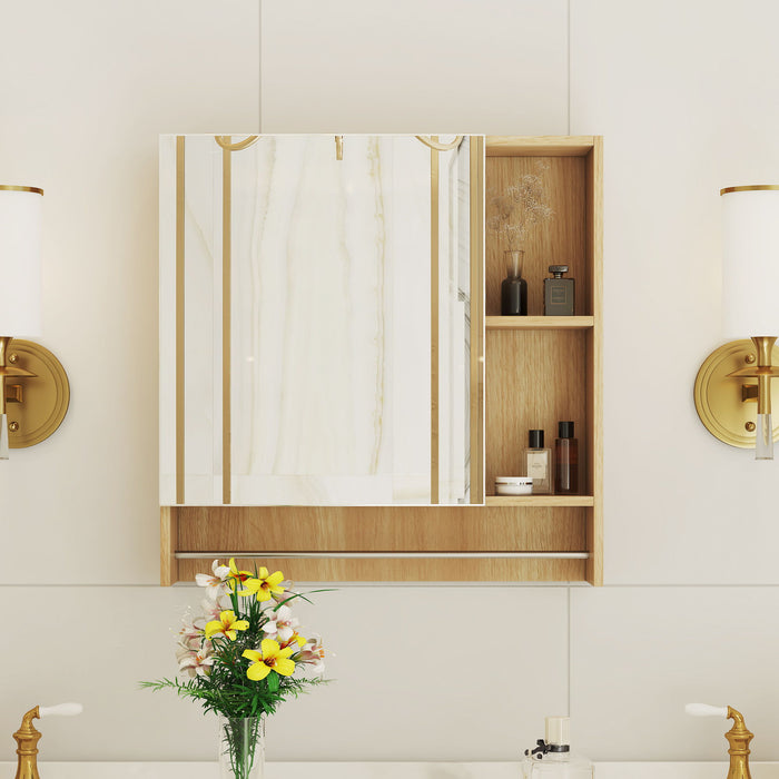 Bathroom Mirror Medicine Cabinet Wall Mounted With Shelves