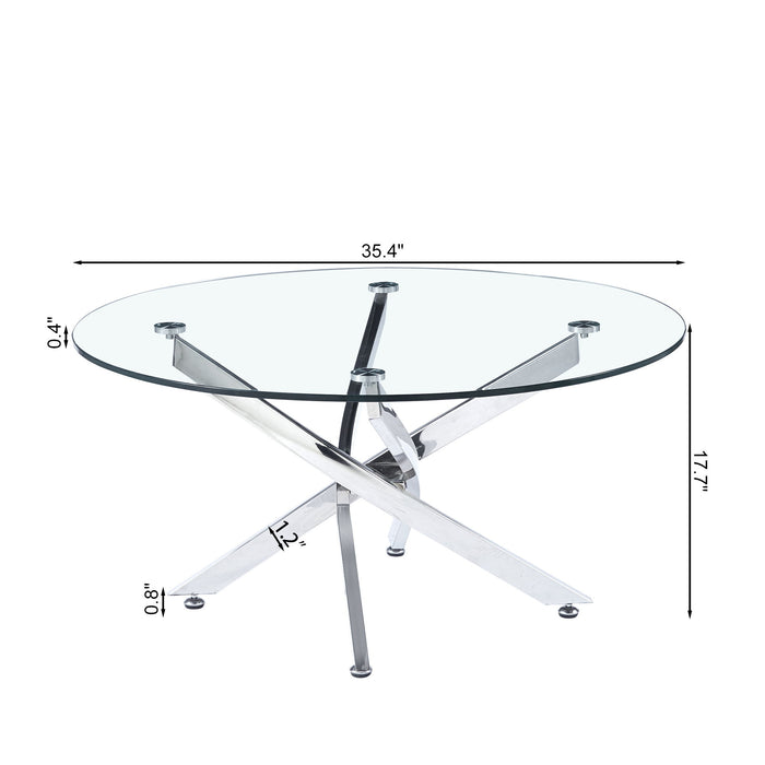 Round Table With Angular Slanted Legs