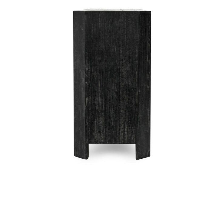 Macarthur - Reclaimed Oak 4 Door Cabinet - Aged Black