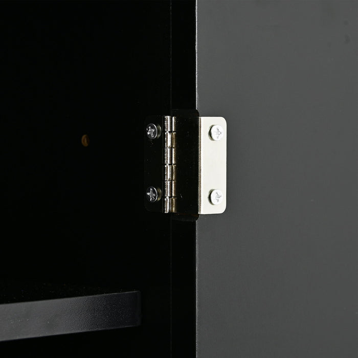 Sleek And Modern Shoe Cabinet With Adjustable Shelves, Space Saving Design