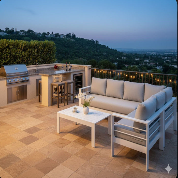 Outdoor Patio Set, All-Weather With Thick Cushions