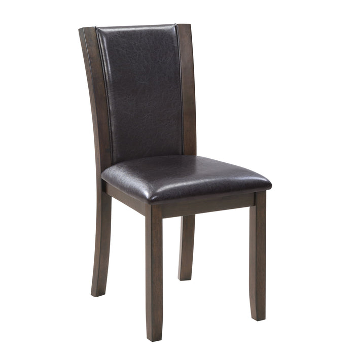 5 Piece Dining Table Set With Chairs - Dark Walnut