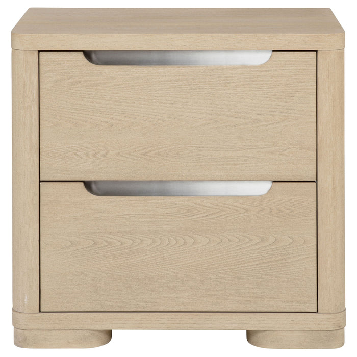 Mirador - 2 Drawer Nightstand Bedside Table - Natural