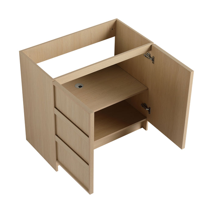 Freestanding Bathroom Vanity With Sink & 2 Soft Close Cabinet Doors