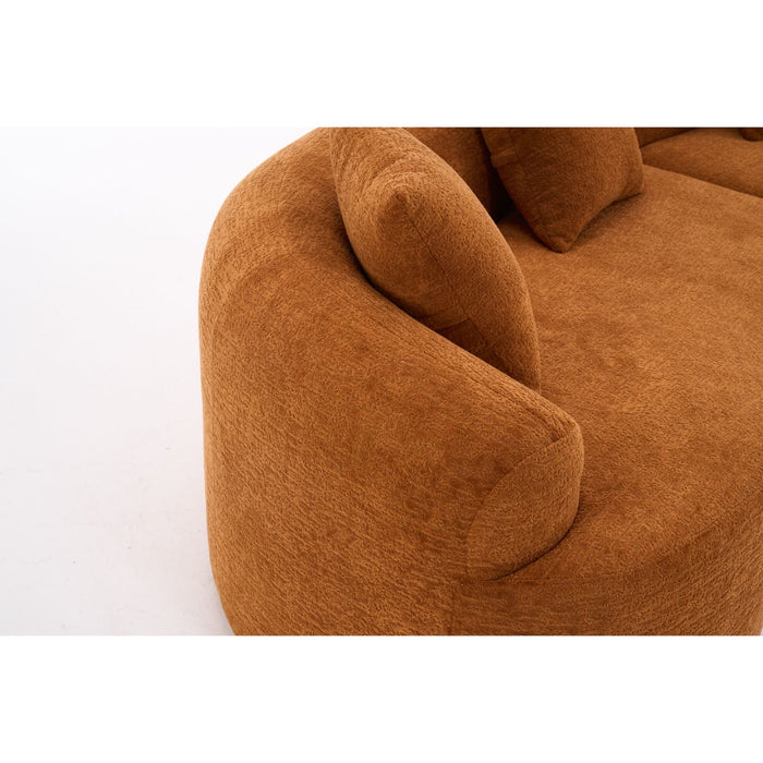 4 Seater Sofa With Fabric, 30D, 60 Hardness Full Sponge, 4 Pillow For Living Room, Home Furniture Sleeper Sectional Sofa For Apartment