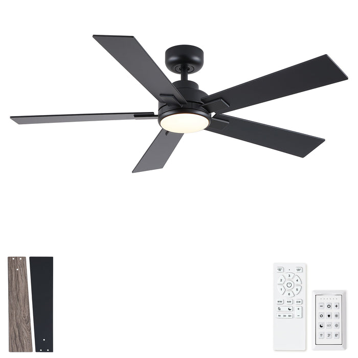Reversible Motor Integrated LED Dimmable Ceiling Fan With Light