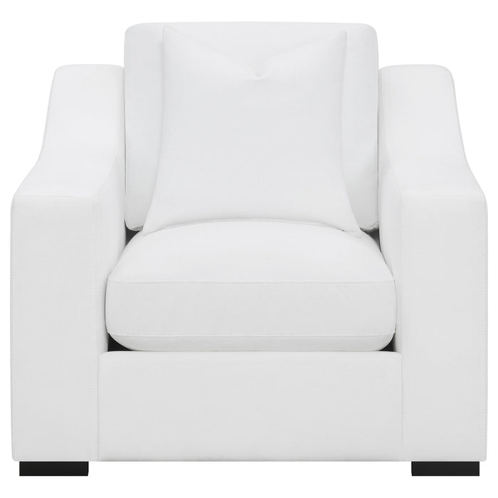 Chelan - Upholstered Sloped Arm Accent Chair - White