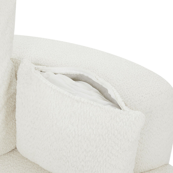 360° Swivel Chair Accent Barrel Chair With Removable Pillows