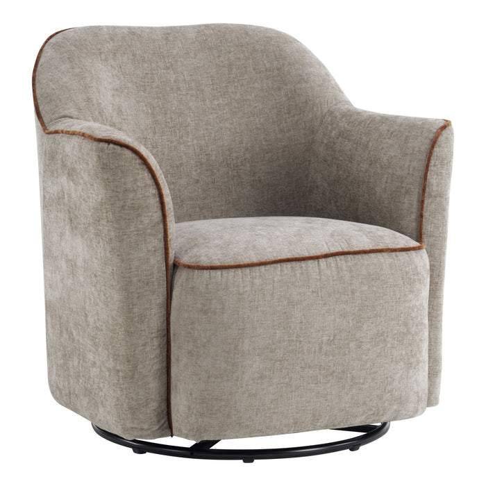 360° Swivel Accent Chair With Flared Arms