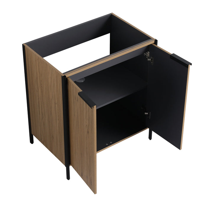 Contemporary Freestanding Bathroom Vanity With Adjustable Shelves