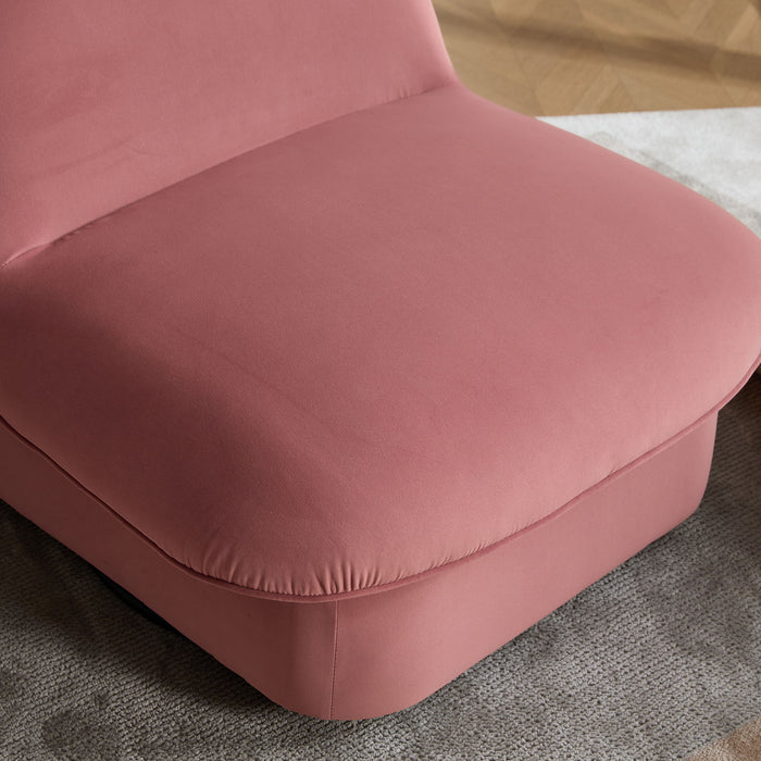 Pumpkin Shaped Swivel Accent Chair, 360 Degree Rotation For Living Room