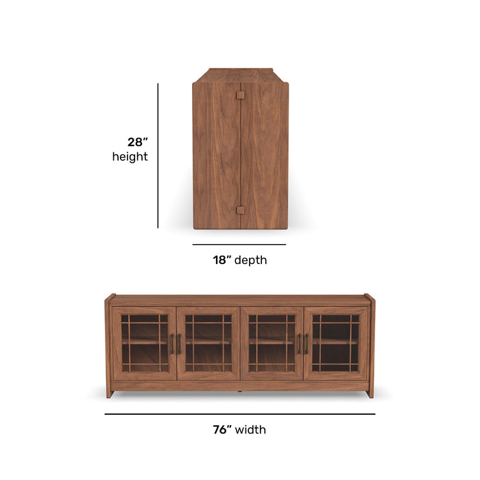 Lincoln - Entertainment Base - Warm Walnut