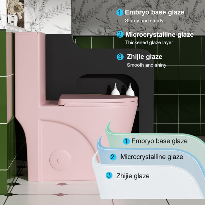 1 Piece Toilet With Tornado Flush, Dual Flush, And ADA Height Comfort Chair