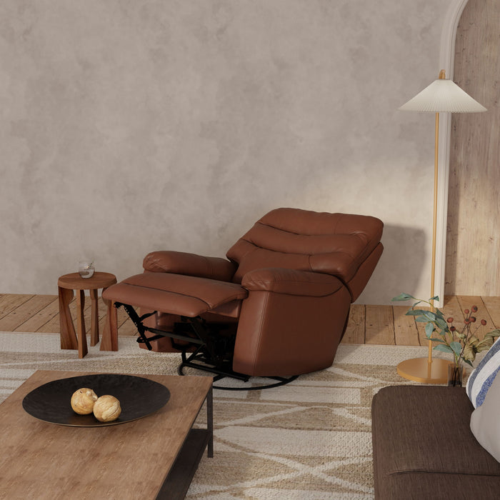 Oslo Antelope - Swivel Glider Recliner With Manual Footrest