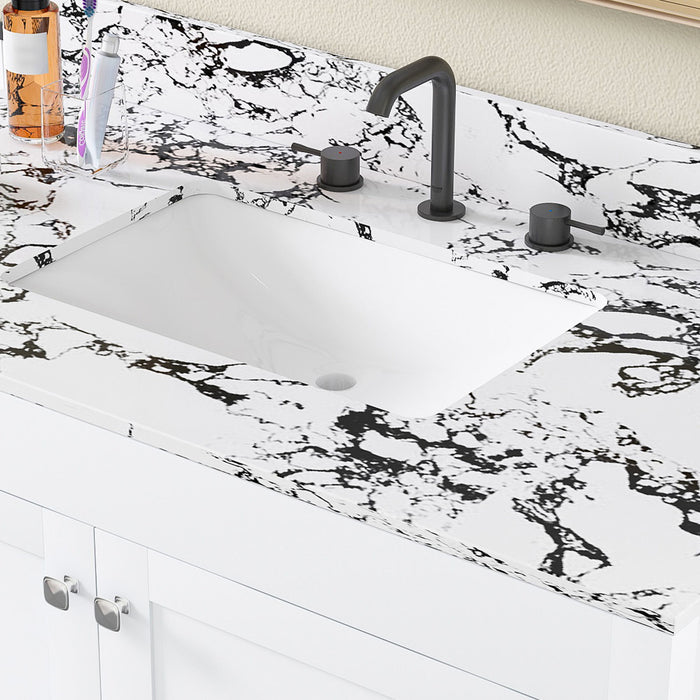 Bathroom Vanity With Storage - White