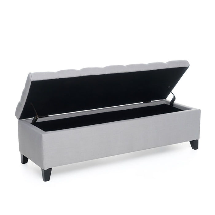 Glouster - Storage Ottoman - Light Gray