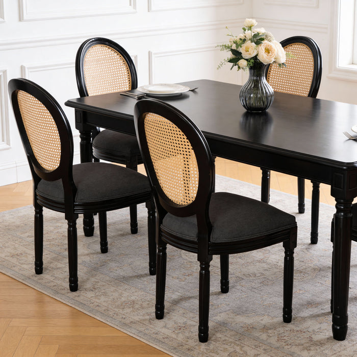 French Country Dining Chairs With Round Back (Set of 2)