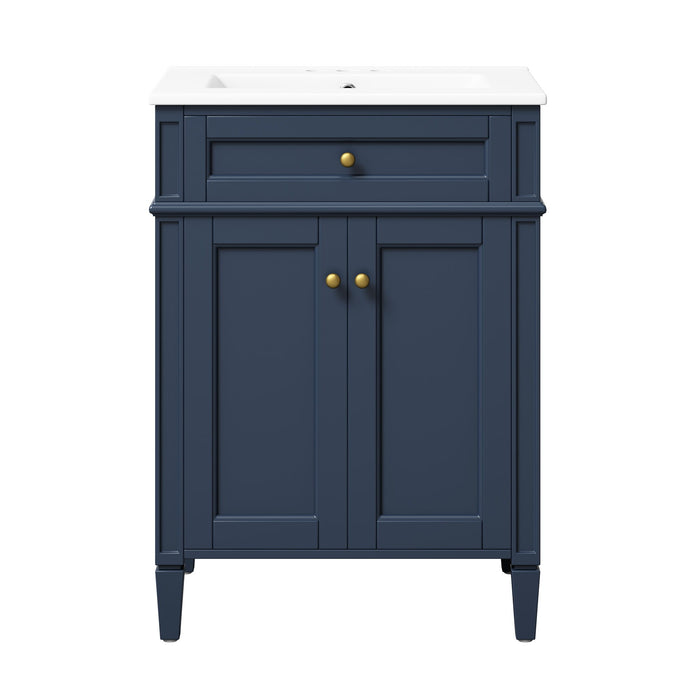 Modern Bathroom Vanity With Tip-Out Drawer And Soft-Close Hinges