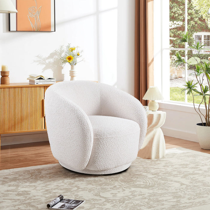 Swivel Accent Upholstered Barrel Chair
