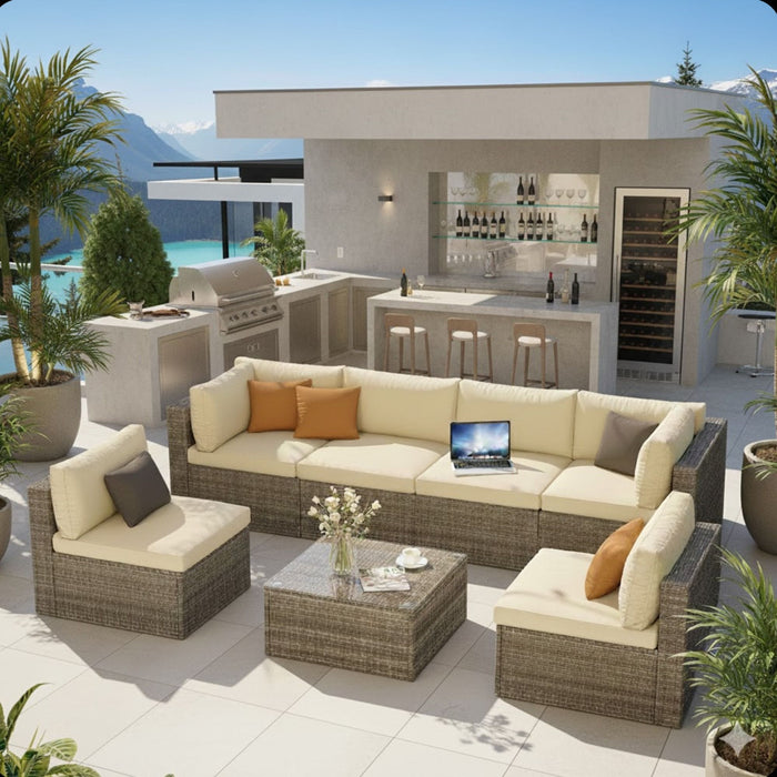 Modern Patio Set With Coffee Table
