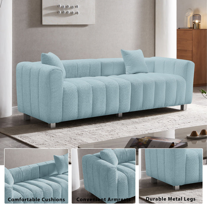 Modern 3 Seater Sofa With 2 Pillows