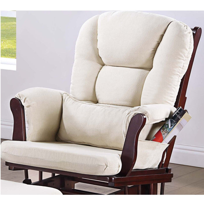 Upholstered Glider Chair With Ottoman