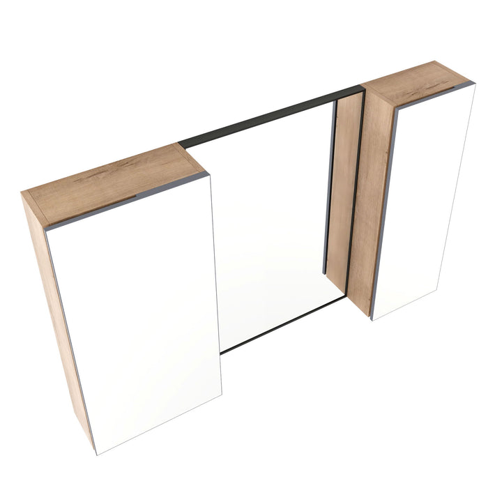 43.3" Wall Mounted Bathroom Cabinet With Adjustable Shelves, Door Storage Cabinet - Imitative Oak