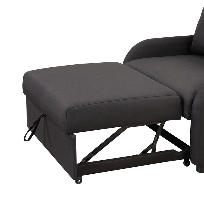 Versatile Pull Out Sofa Sleeper 3 In 1 With Wing Table & USB Charge, Compact Design