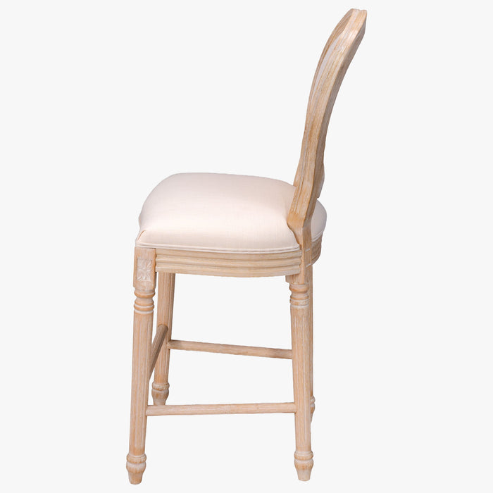 French Country Bar Chairs & Round Back (Set of 2)