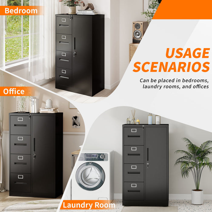 Storage Vertical Filing Cabinet With Lock