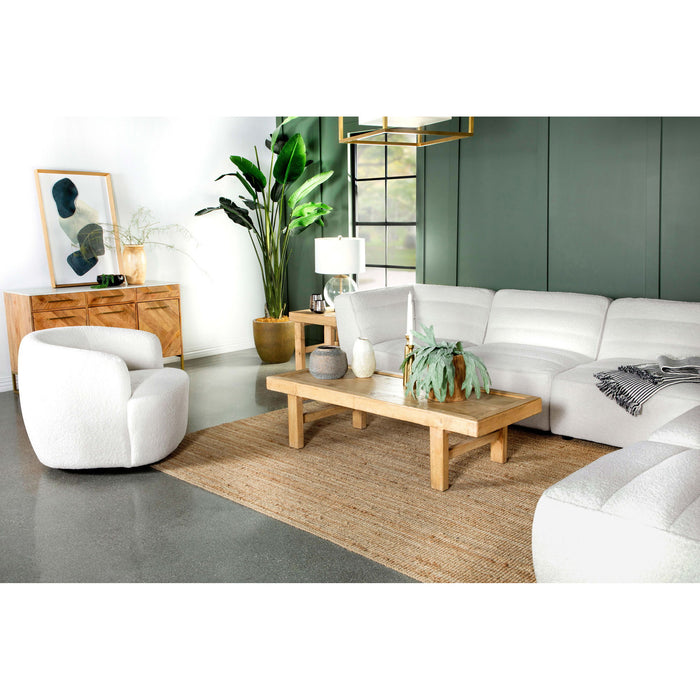 Denae - Upholstered Swivel Chair - Ivory