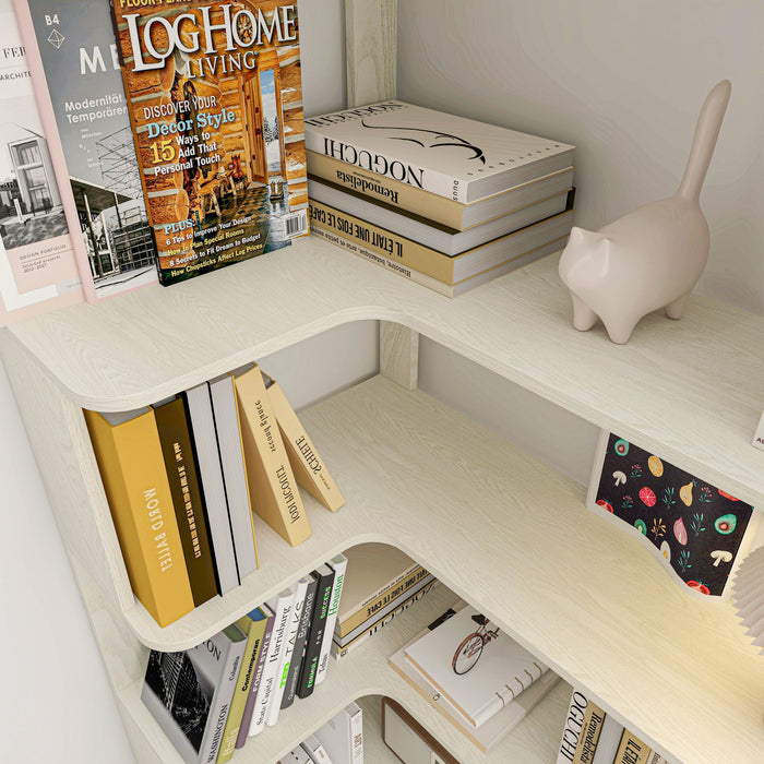 L-Shaped Design Corner Bookshelf