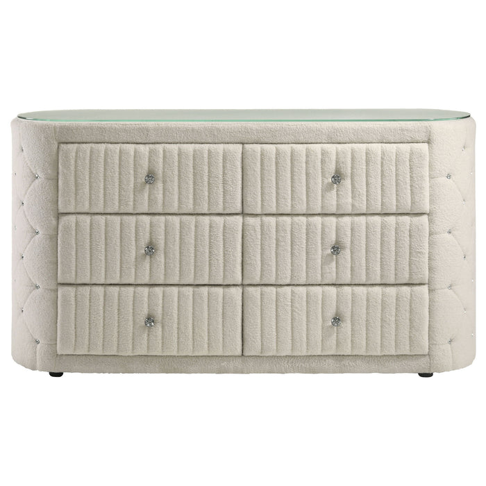 Santiago - 6 Drawer Dresser - Ivory