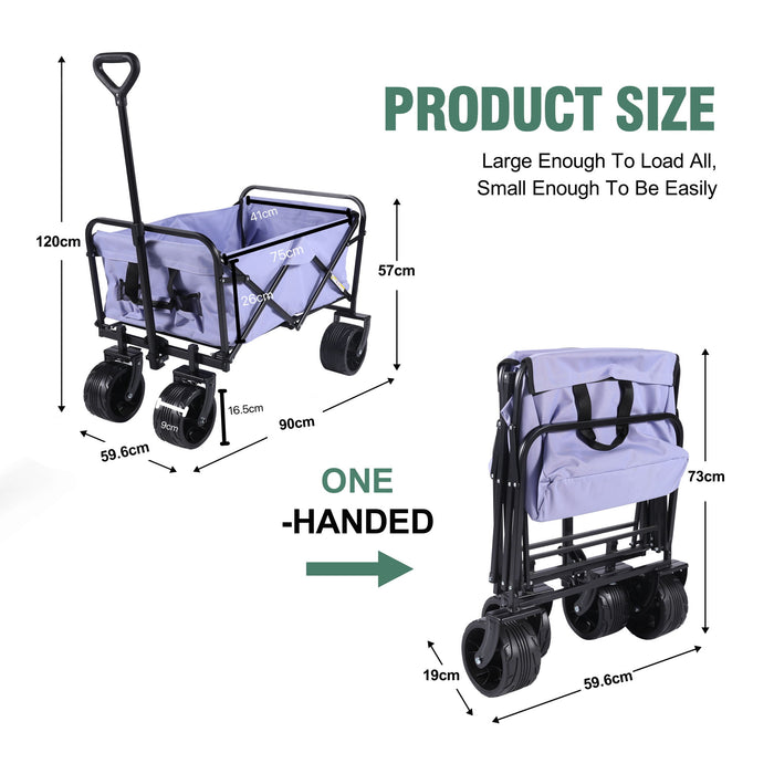 Wagons Carts Heavy Duty Foldable With Big Wheels