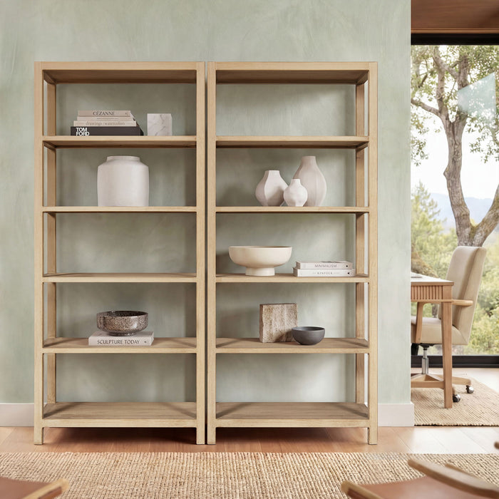 Ellis - 5 Shelf Open Frame Bookcase - Natural