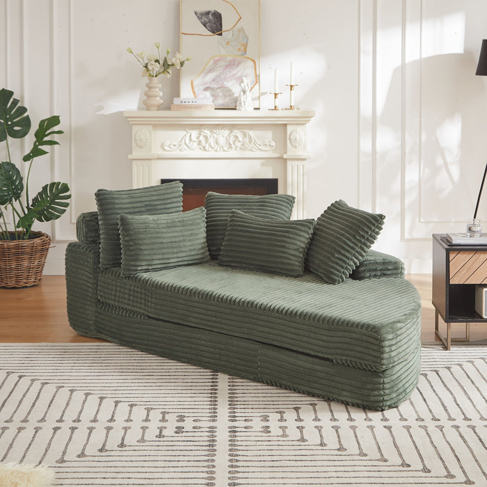 Semi Circular 2 In 1 Sofa Bed With Neck Pillow