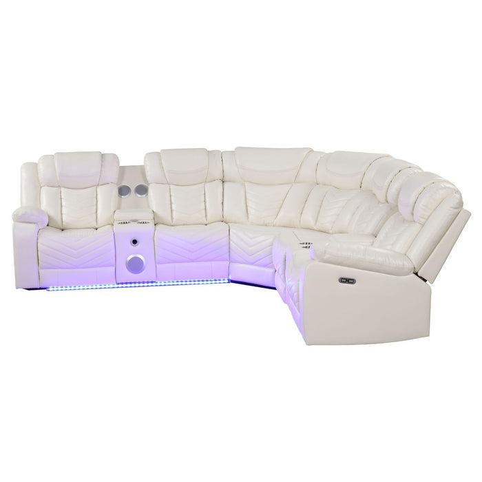 Challenger - Recliner Sectional Sofa, Built In USB, C Ports & Bluetooth
