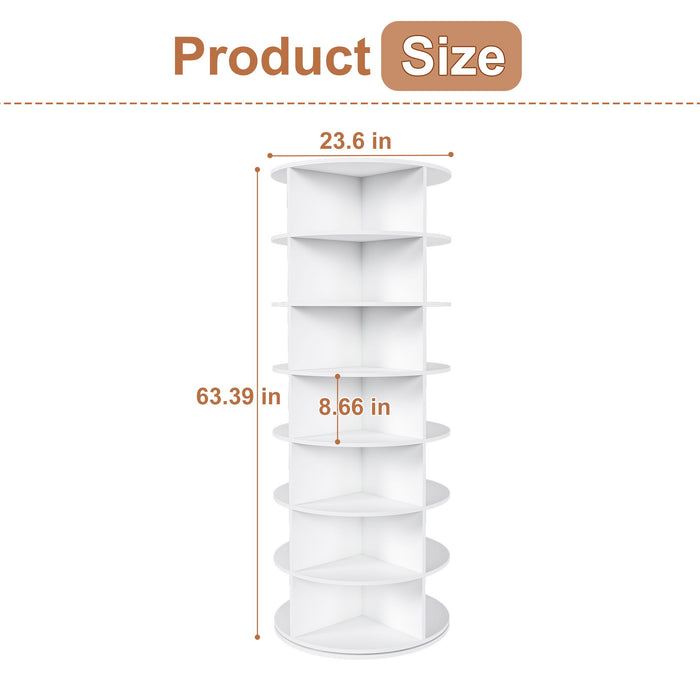 Rotating Shoe Rack Tower