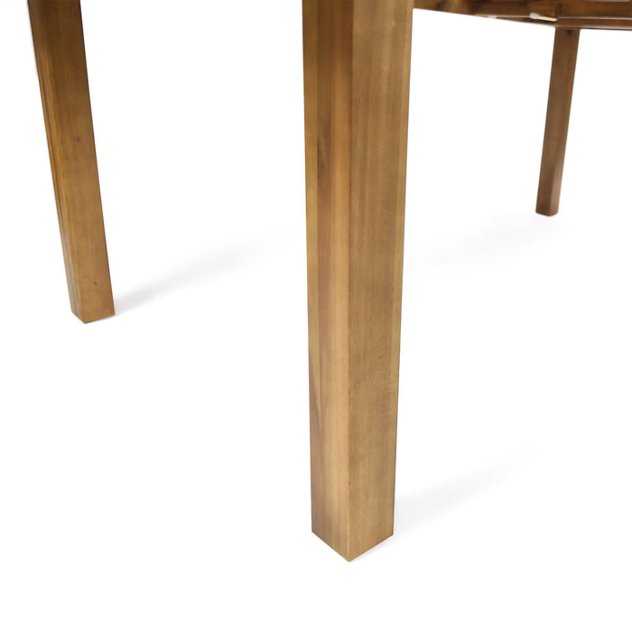 Wilson - Expandable Dining Table With Slat Design - Teak Acacia Wood