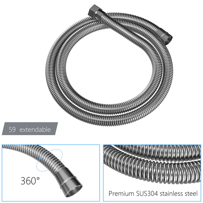 Dual Shower Head System With 12" Wall Mounted Square Rain Shower And Rough In Valve