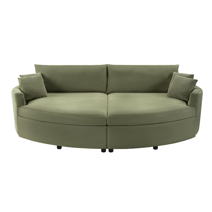 Oversized Double Chaise Lounge Sofa With USB Ports