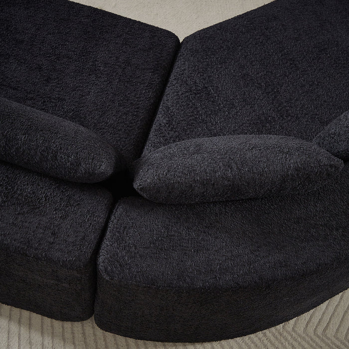 V - Shaped Modular Sofa Set With 3 Pillow