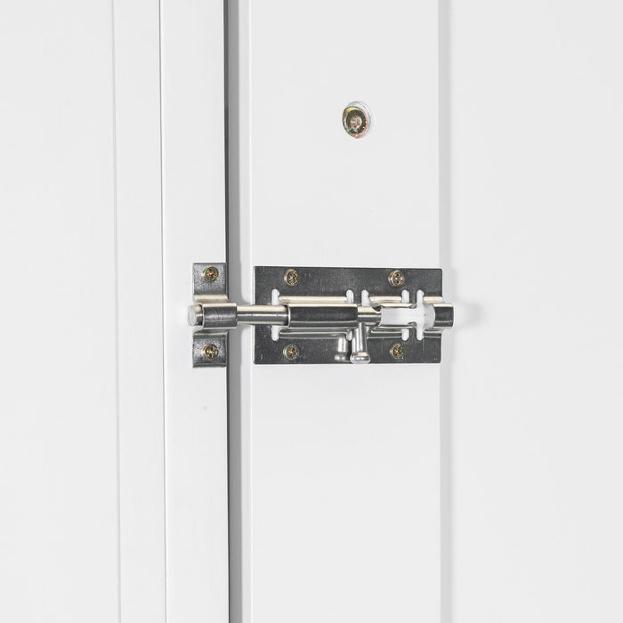 French Style Murphy Platform Bed With Shelf, Side Cabinets, Drawers And LED