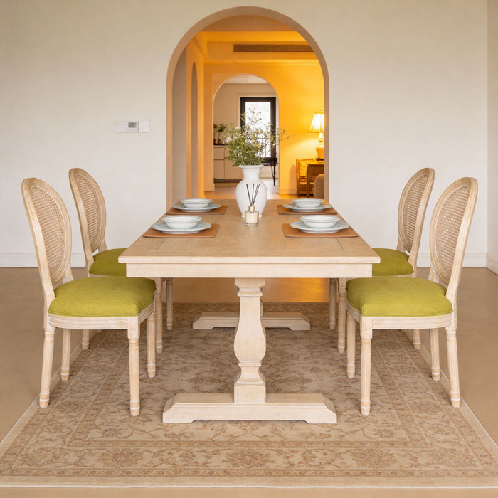 French Country Dining Chairs & Round Back (Set of 2)