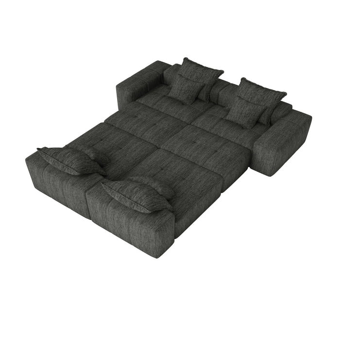 Modern Oversized Diy Combination, Modular Sectional Sofa With Pillows