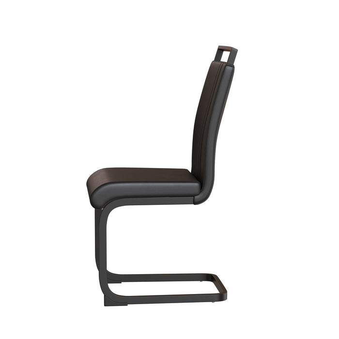 Modern Dining Chairs With High Back Upholstered Design Metal Legs