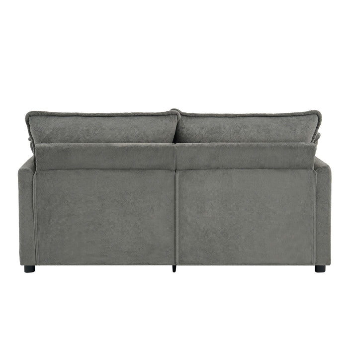 Modern Loveseat Sofa, Upholstered Couch With Side Storage Pockets
