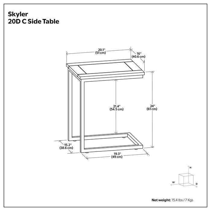 Skyler - Handcrafted C Side Table